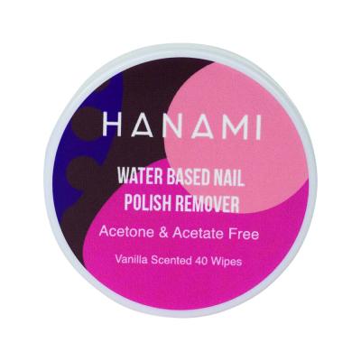 Hanami Nail Polish Remover Water Based Wipes Vanilla x 40 Pack